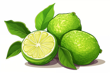 Wall Mural - A vector hand drawn Bergamot isolated on transparent background