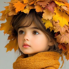 Autumn Leaf Umbrella Girl - Creative Technology Design