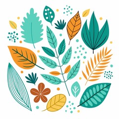 seamless pattern with autumn leaves