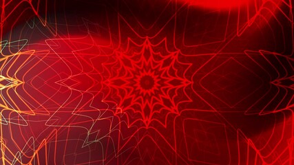 Wall Mural - Abstract red, yellow, and green kaleidoscope pattern background.