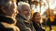 © Marta  Maksymiv - Joyful senior man spending time with friends stock photo