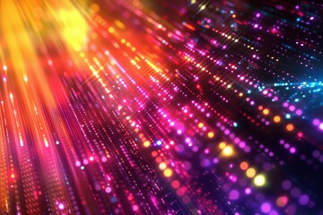 Poster - Bright bursts of color radiate in dynamic patterns, creating an engaging and energetic atmosphere often seen at festivals or nightlife events.