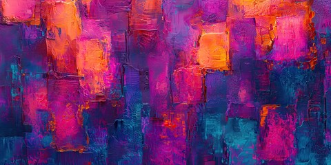 Fototapete - Abstract colorful painting with vibrant hues texture background