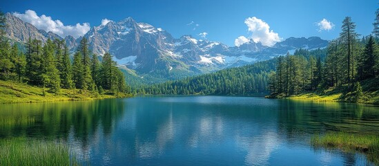 Serene Mountain Lake Reflection