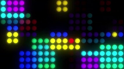 Wall Mural - abstract colorful disco lights on a black background.