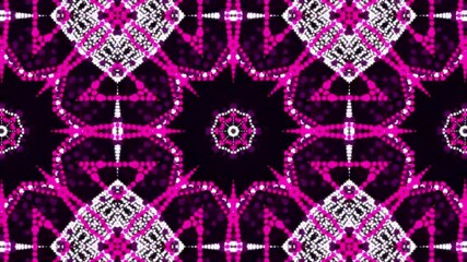 Wall Mural - Abstract pink and white circular pattern with a kaleidoscope design.