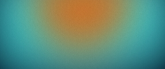 Wall Mural - orange blue black grainy gradient background abstract dark color backdrop noise texture effect