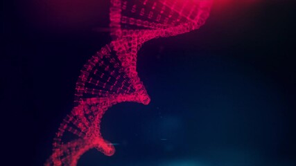 DNA double helix autoimmune disease genetic engineering for scientific biotechno. Conceptual animation 3D render.