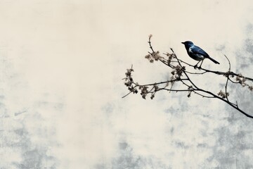 Poster - Pale blue background enhances composition elements while maintaining cohesive color palette