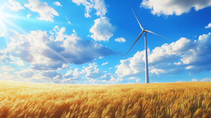 wind turbine in the field