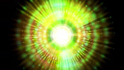 Wall Mural - Abstract concentric rings of light with a bright white core on a black background.