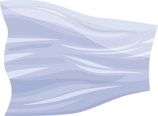 Aufkleber - Cartoon style icon of a blue fabric waving in the wind, isolated on a white background