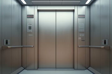 Inside the elevator