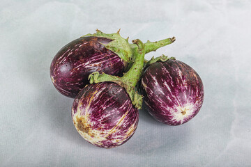 Raw ripe asian small eggplant