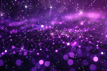 Poster - This captivating digital artwork showcases a universe of vibrant purple tones with swirling particles and delicate lines, evoking a sense of cosmic depth and wonder.