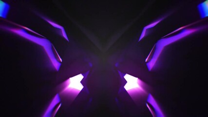 Wall Mural - Abstract purple and black background with a geometric design.