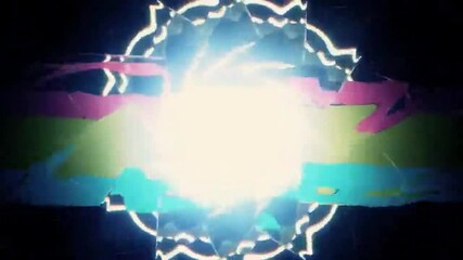Wall Mural - Abstract bright light explosion with colorful stripes.