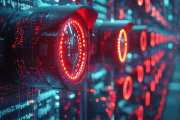 Poster - an ai-powered system monitoring cybersecurity threats, illustrating the role of machine learning in 