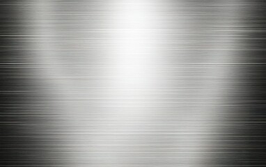 Poster - Shiny brushed metal surface reflecting light in a bright setting with soft lines and textures