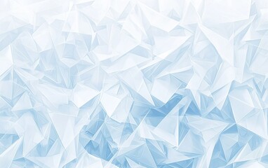 Poster - Textured abstract design featuring soft blue and white colors with a layered crumpled effect, creating a serene atmosphere