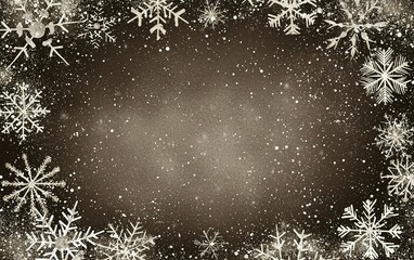 Poster - a winter-themed background adorned with intricate snowflakes and sparkling effects, creating a cozy 