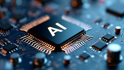 a silicon chip with the word ai