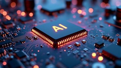 a silicon chip with the word ai