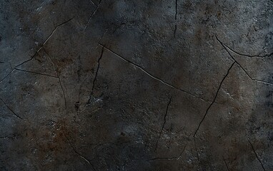Poster - Textured dark concrete background with subtle cracks and uneven surface suitable for design and abstract purposes