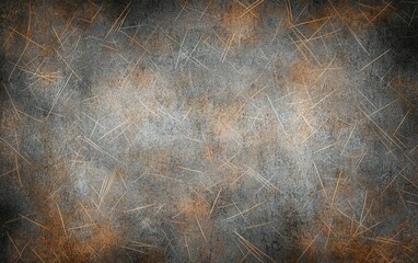 Poster - Abstract textured background featuring a mix of gray, orange, and white patterns created through subtle linear and scratch-like designs
