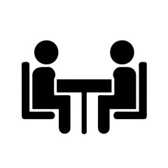 A Meeting Icon Representing Collaboration and Discussion