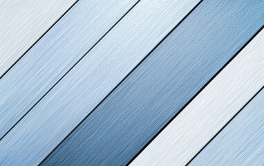 Poster - Diagonal lines of brushed metal in varying shades of blue create a modern and sleek design for interior or product backgrounds