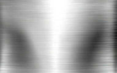 Poster - Brushed aluminum metal surface with a smooth, reflective texture showcasing fine linear patterns and a shiny finish