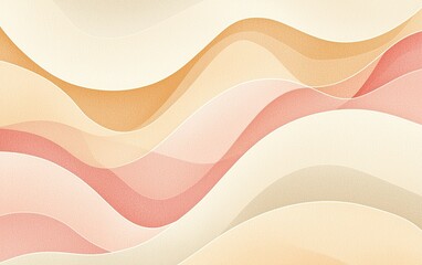 Aufkleber - Soft waves of pastel colors flowing across a textured background in a calming composition