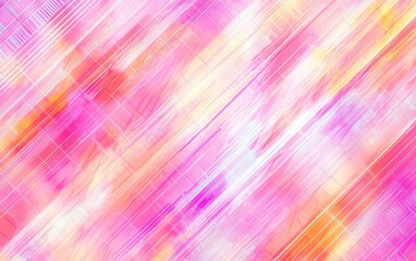 Poster - Abstract vibrant pink and orange texture with diagonal streaks showcasing colorful patterns and smooth blending effects