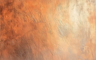 Poster - Abstract texture featuring warm orange and beige tones with subtle gradients created by brushstrokes and unique patterns