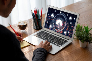 Poster - cloud computing software for modish remote work and personal data storage