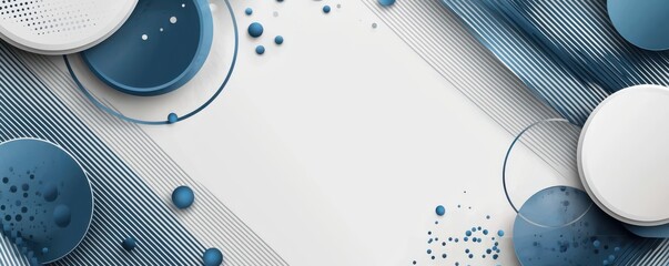 Poster - Abstract background with blue and white geometric shapes and dynamic lines for modern graphic design