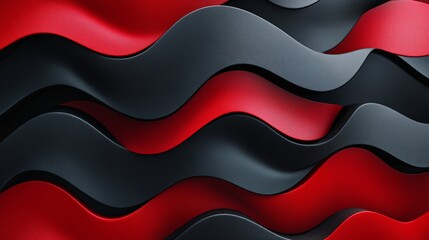 Canvas Print - wavy pattern for securities, background vector illustration, black and red