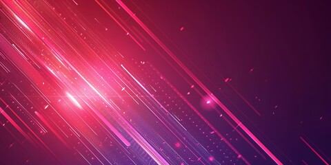 Dark pink abstract background with glowing arrow lines. Modern shiny blue geometric lines design. Technology futuristic concept. Horizontal banner template. Suit for cover, header, poster, banner, web