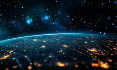 Global network background, Communication technology for internet business. Social network and telecommunication on cyberspace, global computer networks