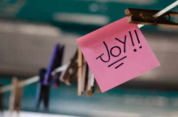 Motivational Word In A Pink Square Paper Outdoor Composition