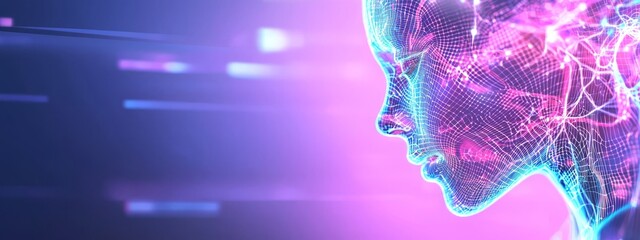 Poster - Technology web background. Virtual concept.