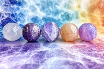 Poster - Ask the Tarot a Question and Uncover Insights With Crystal Spheres on a Colorful Backdrop