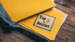 © Frank Gärtner - Wooden desk with a stack of top secret papers awaits government or intelligence officials' security clearance