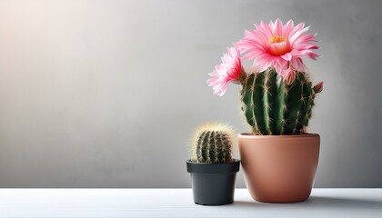 Wall Mural - a flowering potted cactus design concept about respecting personal boundaries body care depilation copy space