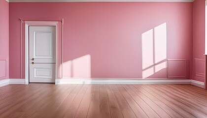 Canvas Print - room painted pink with matching walls and flooring