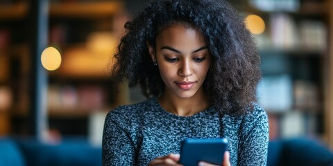 Aufkleber - Young adult checking health insurance options on a mobile app, home, access focus