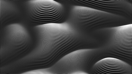 Poster - point wave noise texture. abstract dot background. technological cyberspace background.