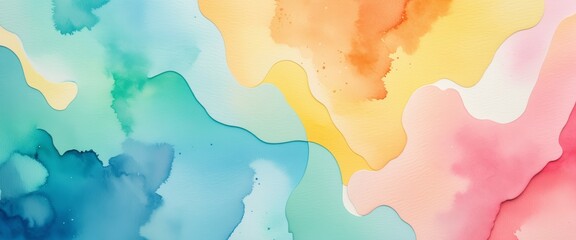 Abstract pastel watercolor shapes for soft, creative backgrounds