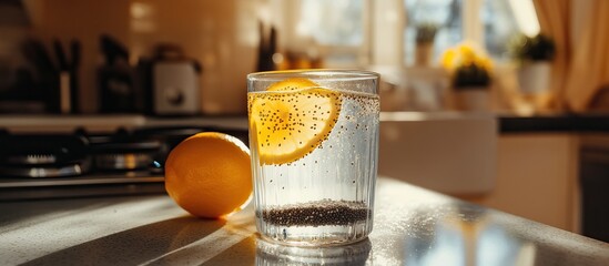 Canvas Print - Refreshing Lemon Chia Water